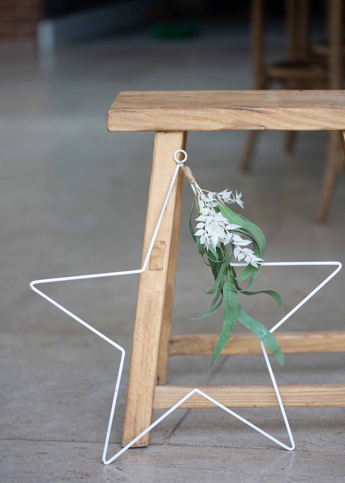 Metal Star with Dried Foliage