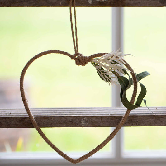 Hanging Heart with Dried Foliage