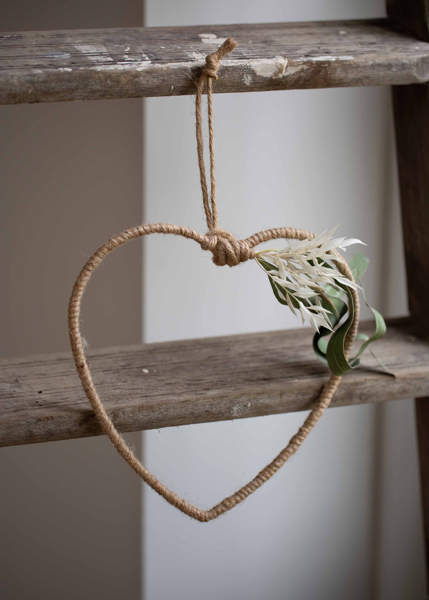 Hanging Heart with Dried Foliage